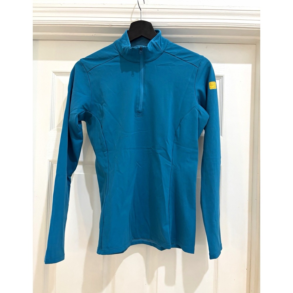 Arc'teryx Cycling Jersey Women's L Blue 1/4 Zip Long Sleeve Mock Neck